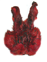 Masque de lièvre teinté  rouge